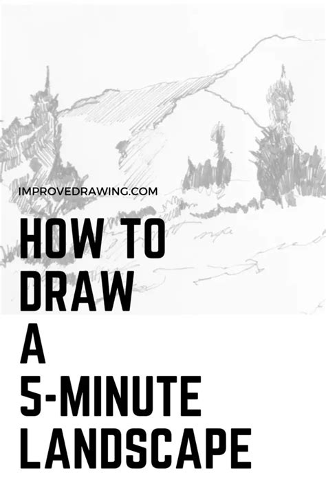 How to Draw a 5 Minute Landscape - Improve Drawing