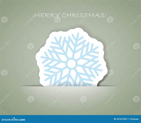 Christmas Card With Snowflake Stock Vector Illustration Of Holiday