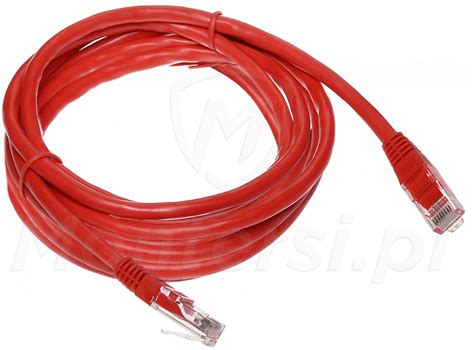 Czerwony Patchcord UTP Kat 5e