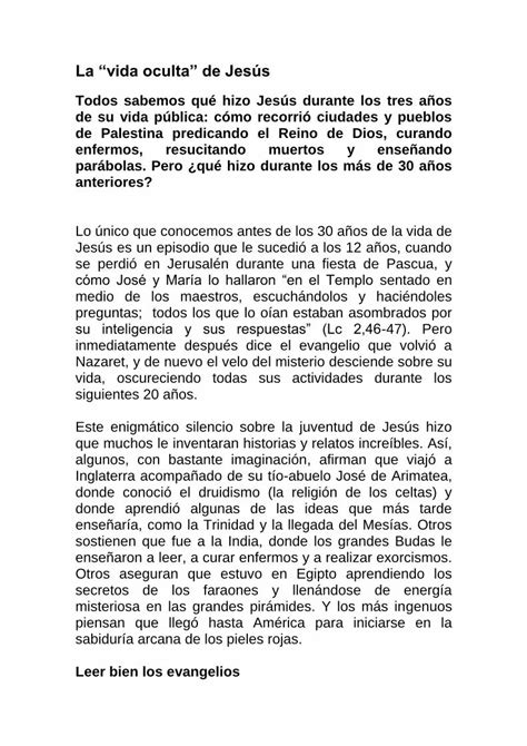 PDF La Vida Oculta De Jesus DOKUMEN TIPS