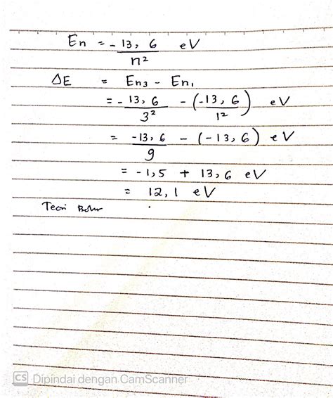 Sebuah Elektron Bertumbukan Dengan Sebuah Atom Hydrogen Yang Sedang