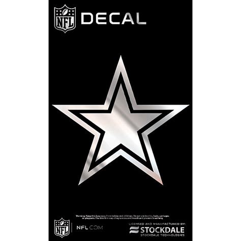 Dallas Cowboys 3x5 Metallic Star Decal | Automotive | Accessories ...