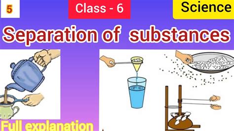 Separation Of Substances Class 6 Science Ncert Science Chapter 5 Full Explanation In Hindi