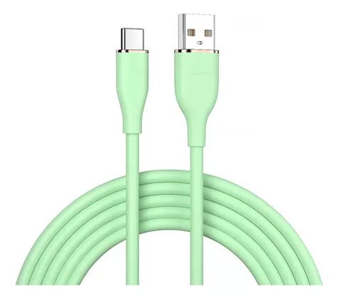 Cable De Carga Tipo C Usb W Carga R Pida Color Verde Matcha