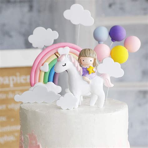 Buy Unicorn Cake Topper Set Unicorn Girl Princess Cake Decoration Set