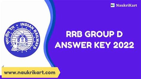 RRB Group D Answer Key 2022 Out Rrbcdg Gov In Direct Link Here