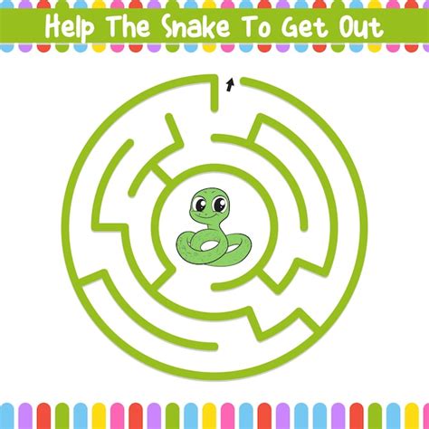 Premium Vector | Fun circular maze puzzle for kids' educational worksheet