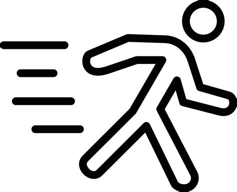 Running Person Vector Icon 36411993 Vector Art At Vecteezy