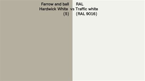 Farrow And Ball Hardwick White 5 Vs Ral Traffic White Ral 9016 Side