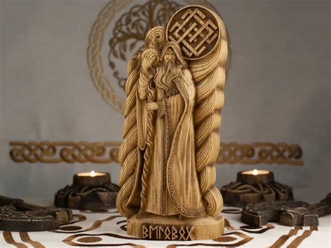 Wooden Belobog Statue - Slavic Mythology Pagan Sculpture – Art Carving Shop