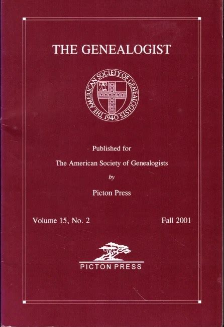 The Genealogist Volume 2 1981 Now Available American Ancestors