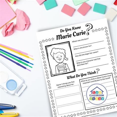 Use This Free Marie Curie Biography Worksheet Download Now Bingo