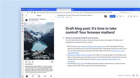 Post on Instagram from your computer | Vivaldi Browser