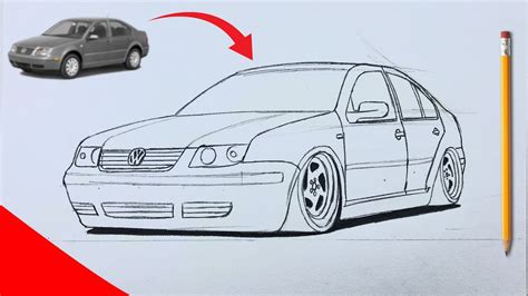 Como Dibujar Un Volskwagen Bora A Lapiz YouTube