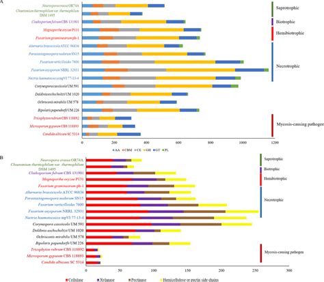 Comparative Distribution Of Cazymes According To A Classes Of Cazyme