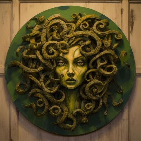 Premium Ai Image Medusa Head Wall Art Conceptual Expressionism By