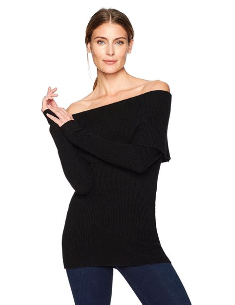 Amazon Lark Ro Women S Cashmere Slim Fit Off The Shoulder