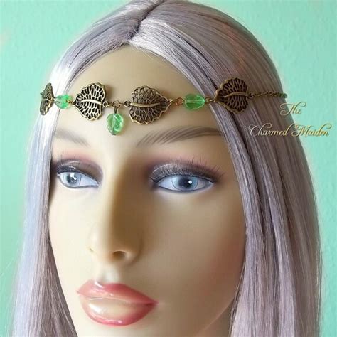 Elven Headpiece Woodland Headdress Forest Circlet Pagan Etsy