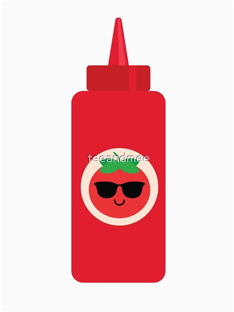 Ketchup Sauce Emoji Cool Sunglasses T Shirt By Teeandmee Redbubble