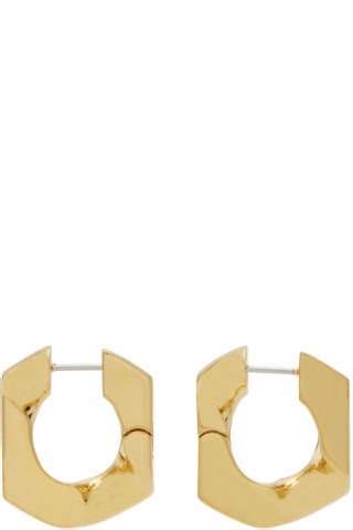 Numbering Gold Earrings Ssense Canada