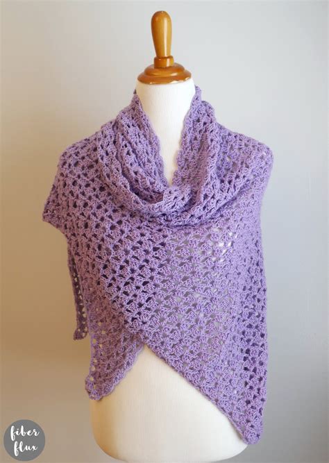 Fiber Flux Fields Of Provence Shawl Free Crochet Pattern Video