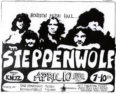 Steppenwolf Concert Houston Music Vintage Concert Posters Vintage