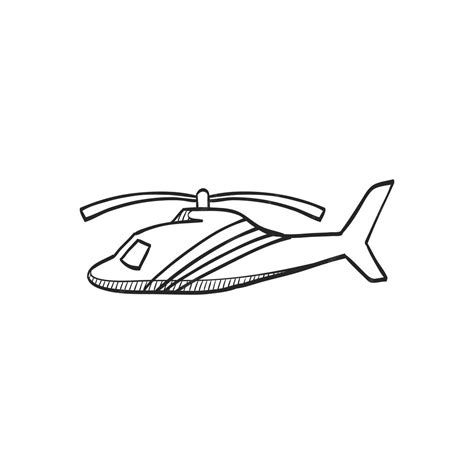 Premium Vector Hand Drawn Sketch Icon Helicopter