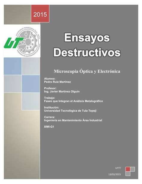 Fases que integran el análisis metalográfico PDF