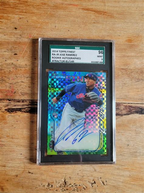 Topps Finest Jose Ramirez Rookie Auto Xfractor Graded Sgc