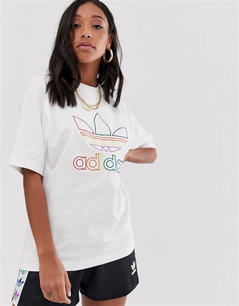 Adidas Originals Pride Trefoil T Shirt Asos Adidas Women Tshirt