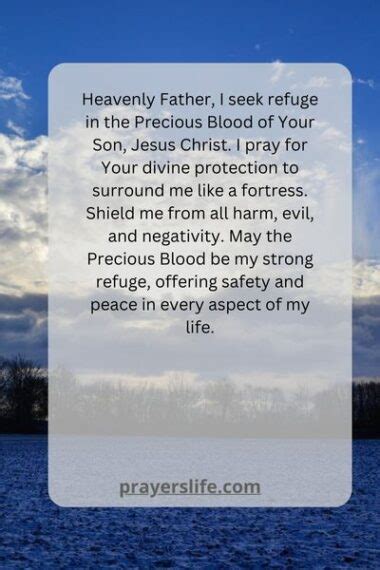 Prayers For Protection Through The Precious Blood Of Jesus