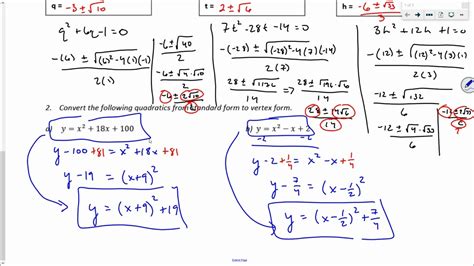 Big Ideas Algebra 2 Chapter 3 Test Review Youtube