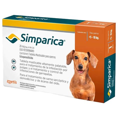 Simparica 20 Mg 5 10 Kg Perrunos Veterinaria