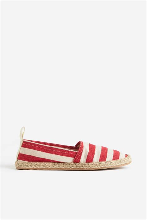 Cotton Espadrilles Redstripe Ladies Handm Au