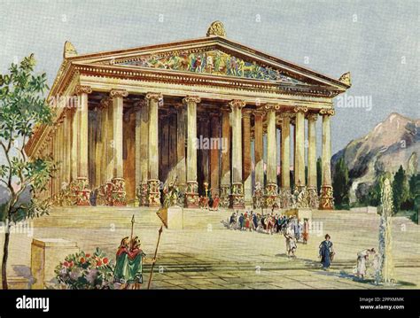 An Imagined Recreation Of The Now Disappeared Temple Of Artemis Also Known As The Temple Of