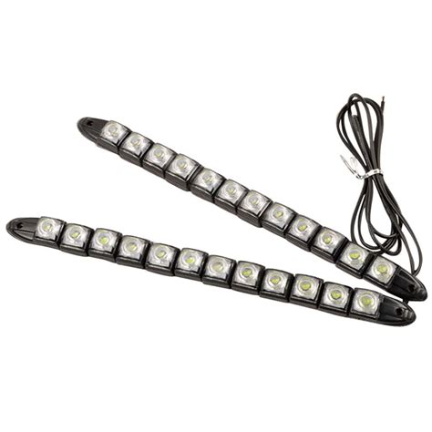 2pcs Stretchable DRL Flexible LED Strip Daytime Running Lights Tear