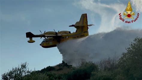 Vasto Incendio Boschivo A Venafro Tre Mezzi Aerei In Azione