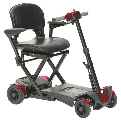 Drive 4 Wheel Auto Folding Mobility Scooter Red Countrywide Health And Mobility