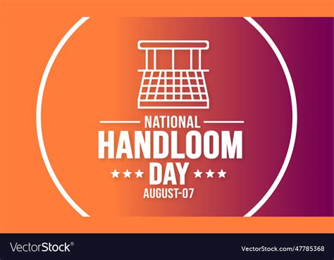 National Handloom Day Background Template Vector Image