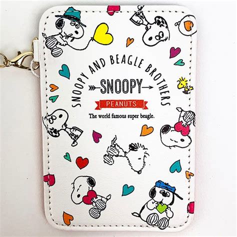 【楽天市場】peanuts スヌーピー シングルパスケース ブラザースハート Snoopy 白 グッズ Mcor：キャラグッズ