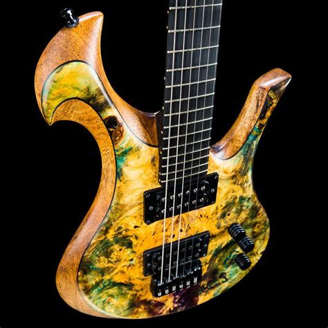 Custom Leviathan Guitar With Stabilized Buckeye Burl Top