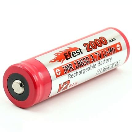 Efest IMR 18650 Li Mn Battery 2000mAh 3 7V With Button Top 186502V2