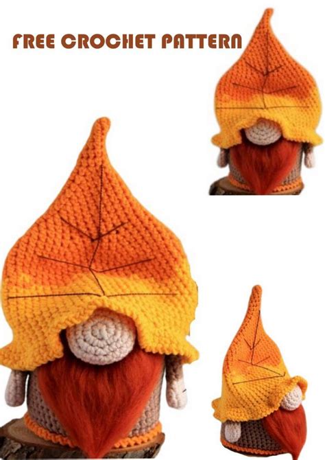 Amigurumi Autumn Leaf Gnome Free Crochet Pattern Amigurumi Crochet