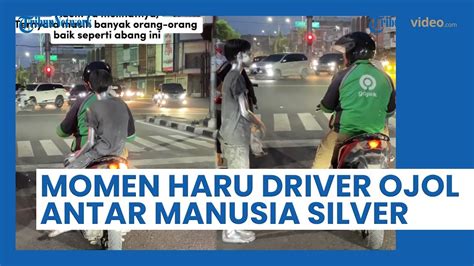 Momen Haru Driver Ojol Di Medan Antarkan Manusia Silver Pulang Tolak