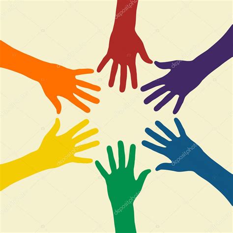 Rainbow Hand — Stock Vector © Cienpies 5322406