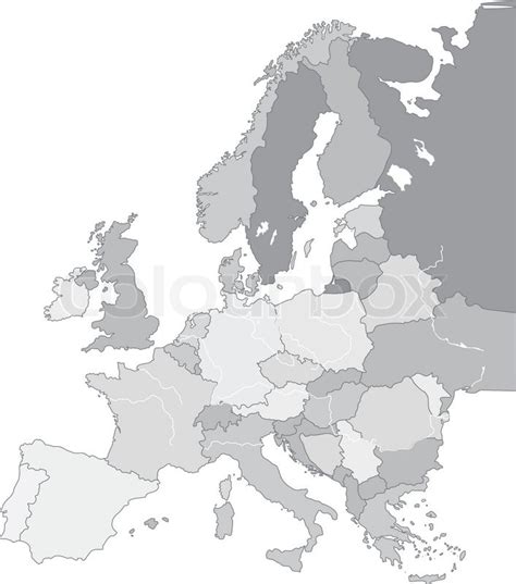 Europe Map Stock Vector Colourbox