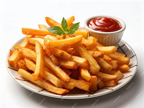 Premium Photo | French Fries with Sauce Bowl of Chips