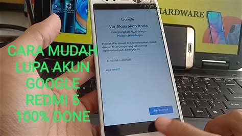 CARA MUDAH MENGATASI LUPA AKUN GOOGLE REDMI 5 MIUI 10 BYPASS AKUN