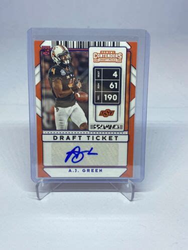 Panini Contenders Draft Picks College Ticket Aj Green Rookie