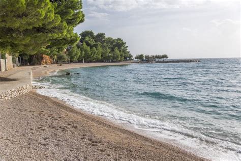 Paradise Beach In Brela On Makarska Riviera Dalmatia Croatia Stock